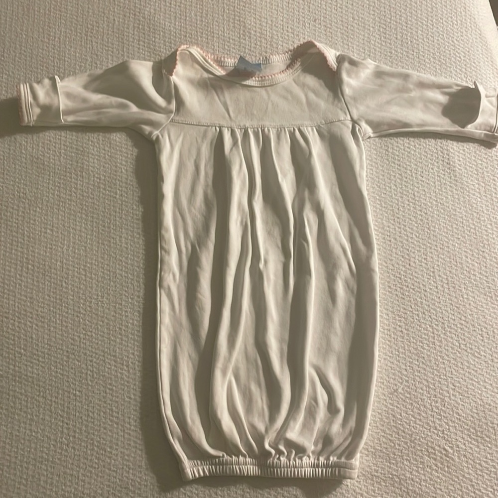 Bella Bliss 0-3 month gown with built-in mittens